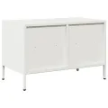 Meuble TV blanc 68x39x43,5 cm acier laminé à froid