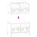 Meuble TV blanc 68x39x43,5 cm acier laminé à froid