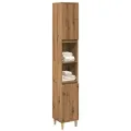 Armoire de salle de bain chêne artisanal 30x30x190 cm