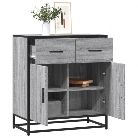 Buffet sonoma gris 68x35x76 cm bois d'ingénierie