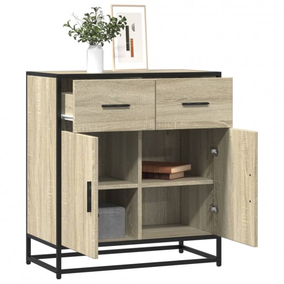 Buffet chêne sonoma 68x35x76 cm bois d'ingénierie