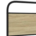 Cadre de lit en métal sans matelas chêne sonoma 180x200 cm
