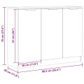 Buffet vieux bois 90,5x30x70 cm bois d'ingénierie