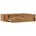 Meubles TV avec éclairage LED 2 pcs vieux bois 60x35x15,5 cm