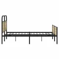 Cadre de lit en métal sans matelas chêne sonoma 160x200 cm