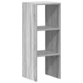 Bibliothèque empilable sonoma gris 30x30x80 cm bois ingénierie