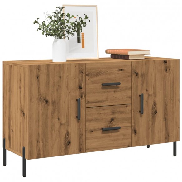 Buffet chêne artisanal 100x36x60 cm bois d'ingénierie