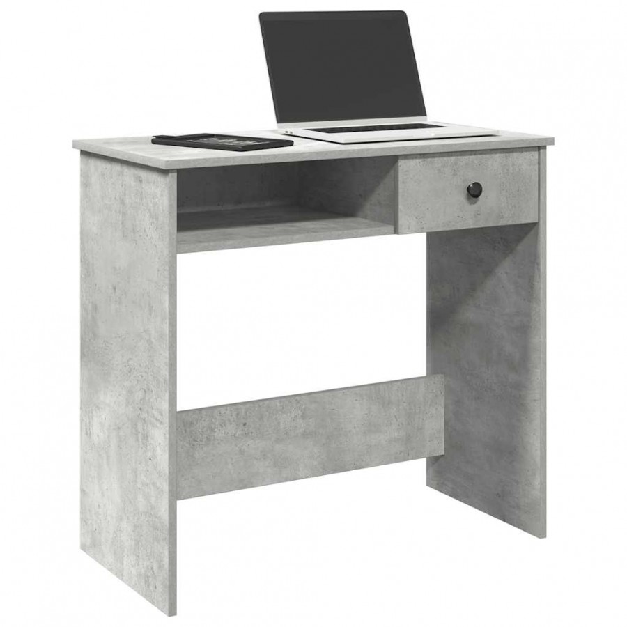 Bureau Gris béton 80x40x75 cm Aggloméré