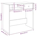 Bureau Gris béton 80x40x75 cm Aggloméré