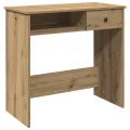 Bureau chêne artisanal 80x40x75 cm bois d'ingénierie