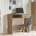 Bureau chêne artisanal 80x40x75 cm bois d'ingénierie
