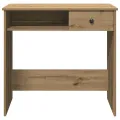 Bureau chêne artisanal 80x40x75 cm bois d'ingénierie