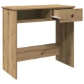 Bureau chêne artisanal 80x40x75 cm bois d'ingénierie