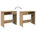 Bureau chêne artisanal 80x40x75 cm bois d'ingénierie