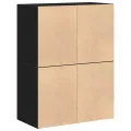 Armoires avec 2 tiroirs 2 pcs chêne noir bois d'ingénierie