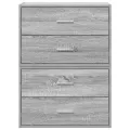 Armoires avec 2 tiroirs 2 pcs sonoma gris bois d'ingénierie