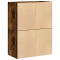 Armoires avec 2 tiroirs 2 pcs chêne fumé bois d'ingénierie