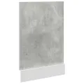 Panneau de lave-vaisselle gris béton 45x3x67 cm