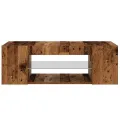 Meuble TV avec lumières LED vieux bois bois d'ingénierie