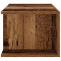 Meuble TV avec lumières LED vieux bois bois d'ingénierie