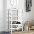 Étagère à chaussures blanc 61x32x105 cm bois d'ingénierie