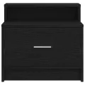 Tables de chevet avec tiroir 2 pcs chêne noir 51x31x47 cm