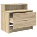 Tables de chevet avec tiroir 2 pcs chêne sonoma 51x31x47 cm