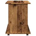 Armoire à roulettes vieux bois 60x45x60 cm bois d'ingénierie