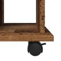 Armoire à roulettes vieux bois 60x45x60 cm bois d'ingénierie