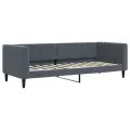 Lit de repos gris foncé 80x200 cm velours