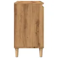 Armoire d'évier chêne artisanal 58x33x60 cm bois d'ingénierie