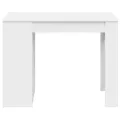Bureau avec tiroir et étagère blanc bois d'ingénierie