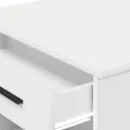 Bureau avec tiroir et étagère blanc bois d'ingénierie