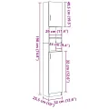 Armoire de salle de bain chêne artisanal 32x25,5x190 cm