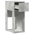 Support de tour d'ordinateur et tiroir gris béton 30x44x74 cm