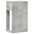 Support de tour d'ordinateur et tiroir gris béton 30x44x74 cm