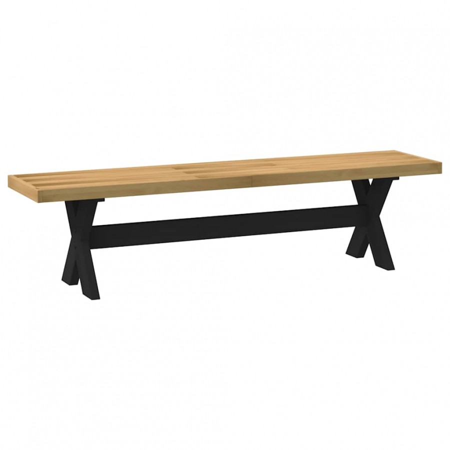 Banc à manger NOAIN pieds en forme de X 180x40x45 cm massif pin