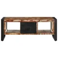 Table basse multicolore 90x50x36 cm bois de récupération massif