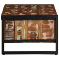 Table basse multicolore 90x50x36 cm bois de récupération massif