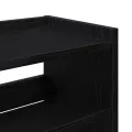 Étagère à chaussures noir 80x25x81 cm bois d'ingénierie