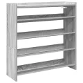 Étagère à chaussures sonoma gris 80x25x81 cm bois d'ingénierie