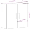 Armoire murale vieux bois 60x31x60 cm bois d'ingénierie