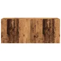 Meuble TV mural vieux bois 100x30x41 cm