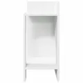 Table d'appoint avec étagère blanc 25,5x27x60 cm