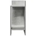 Tables d'appoint 2 pcs avec étagère gris béton 25,5x27x60 cm