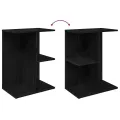 Table de chevet chêne noir 46,5x29x61 cm bois d’ingénierie