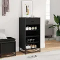 Étagère à chaussures noir 48x38x97,5 cm bois d'ingénierie