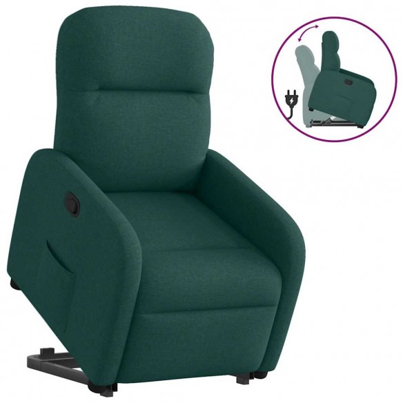 Fauteuil inclinable vert foncé tissu