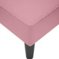 Fauteuil long avec accoudoir droit rose velours
