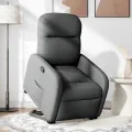 Fauteuil inclinable Gris foncé Tissu